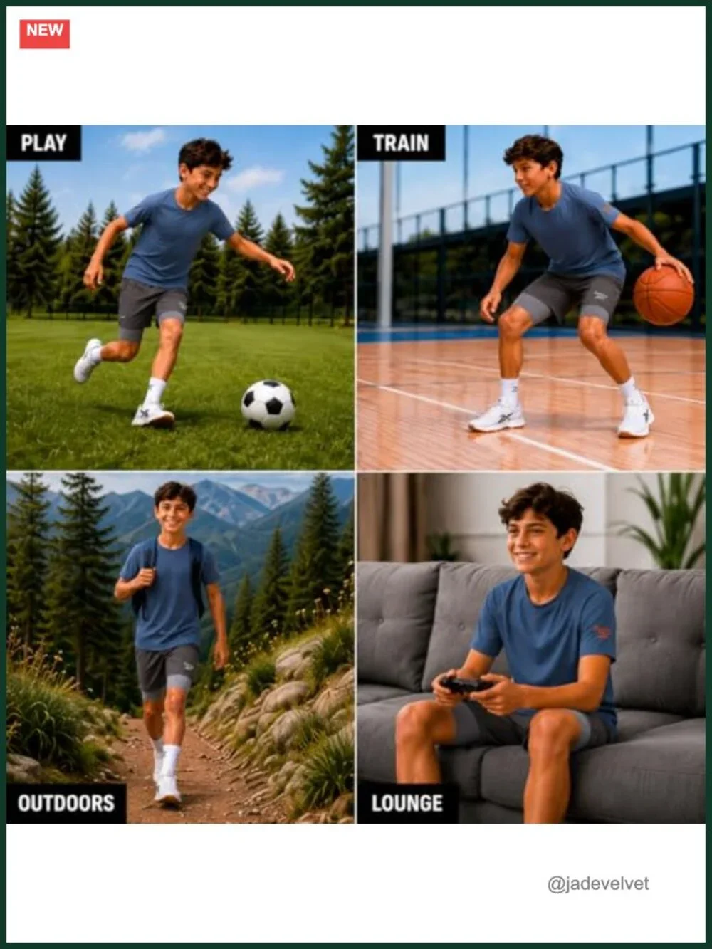 Boys 2-Piece Athletic Shorts Set with Graphic Tee & Compression Lining